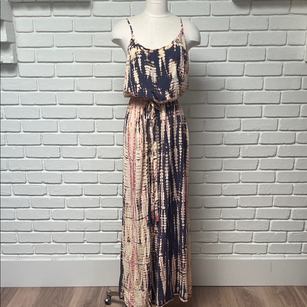 Michael Stars Blue and Cream Maxi Dress
